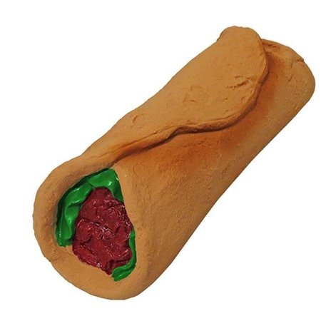 FANCY FELINE Premium Stuffed Latex Late Night Burrito Toys; 7.5 in. FA1610348